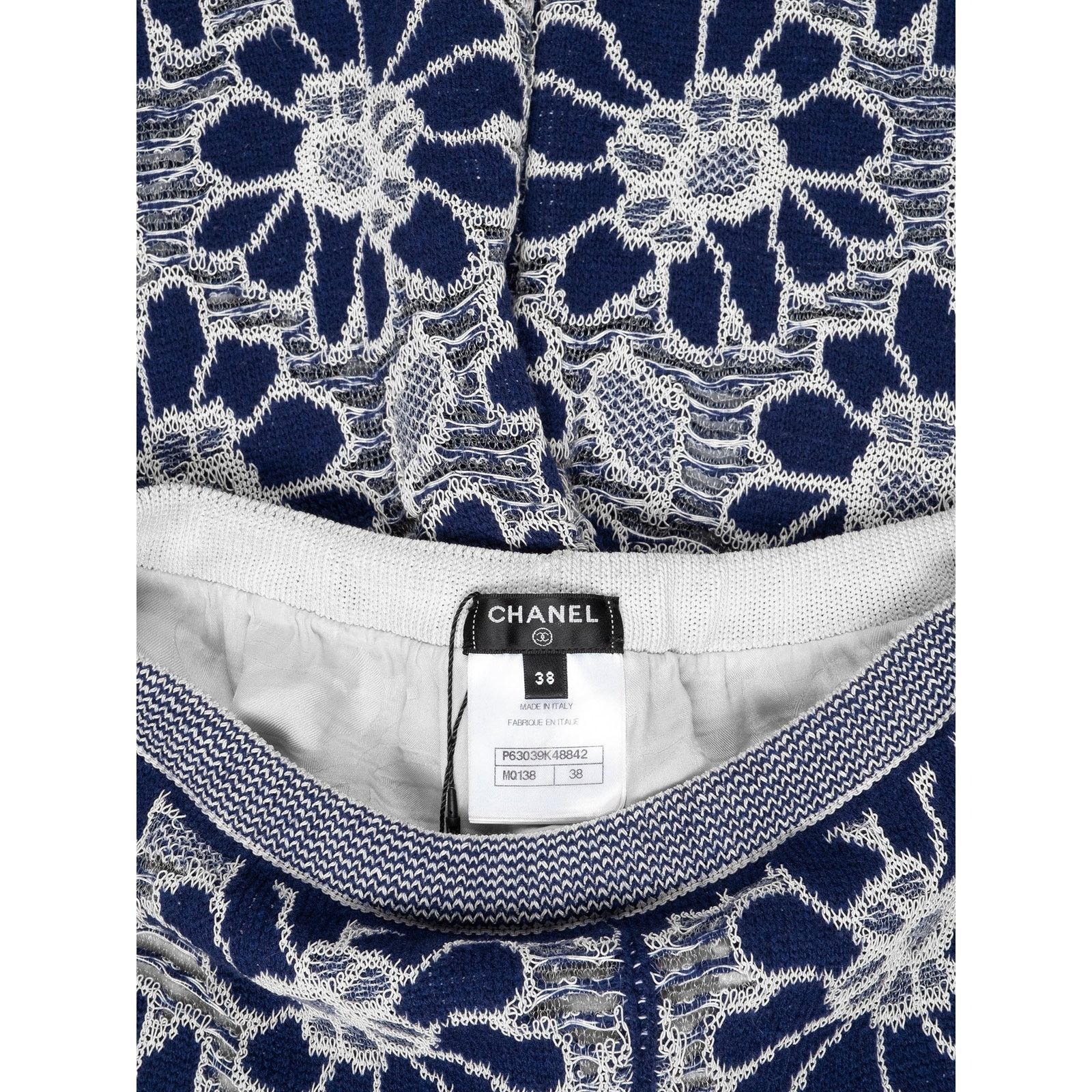 Chanel SS20 Camellia Knit Culotte Pants Size US 31 - 3 Thumbnail