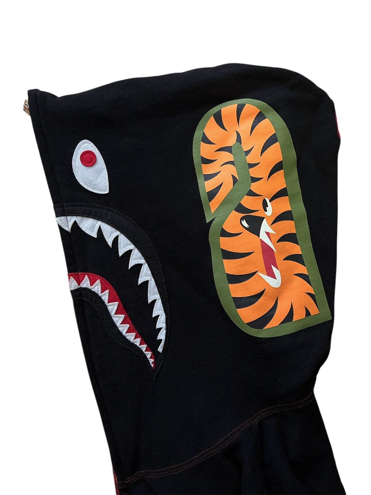Bape Bape Tiger Shark Full Zip Hoodie Size US XL / EU 56 / 4 - 4 Thumbnail