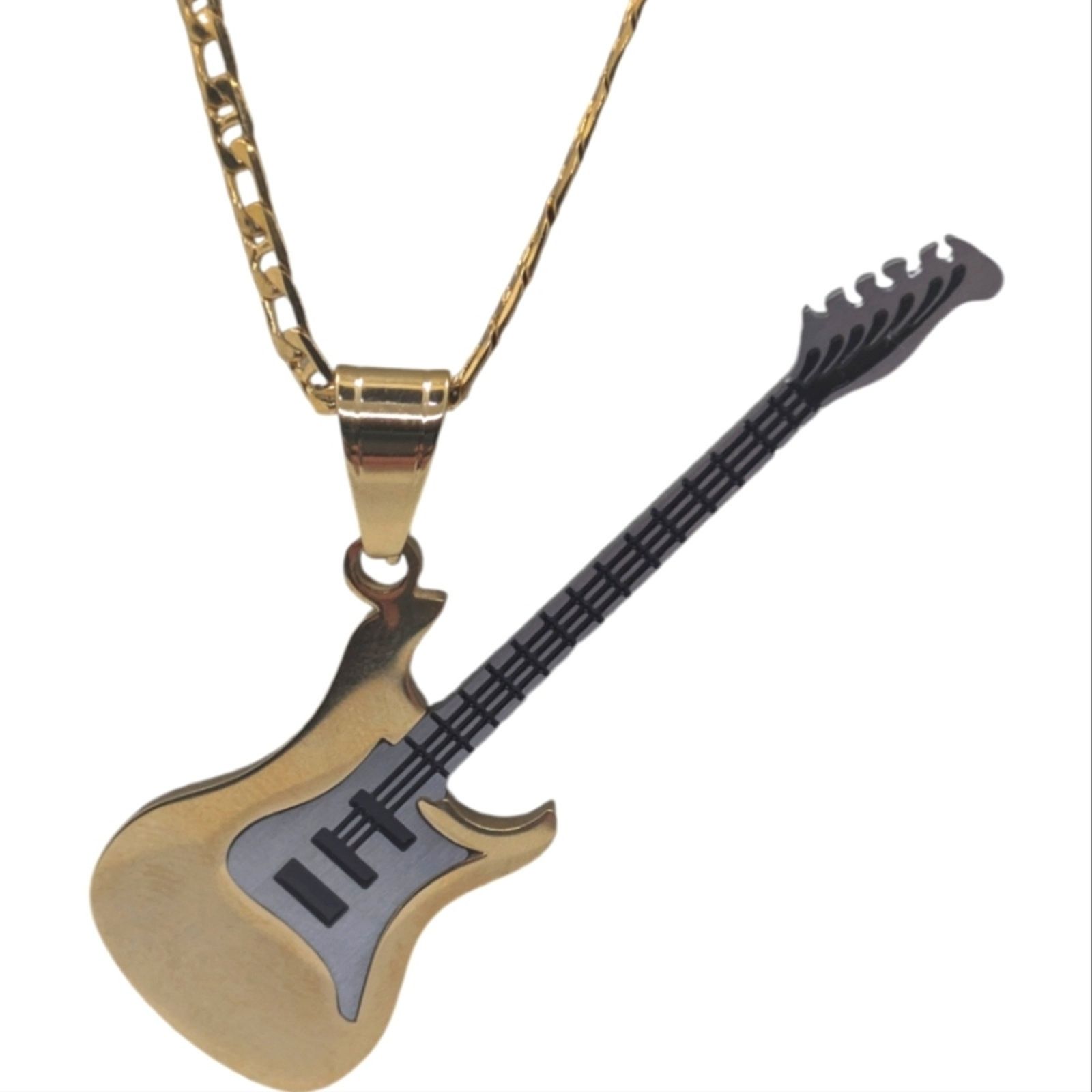 The Unbranded Brand 14KT Gold Filled Necklace and Guitar Pendant Size ONE SIZE - 1 Thumbnail