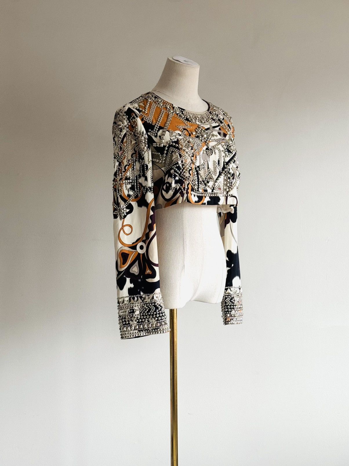 Emilio Pucci Pucci f/w 2014 studded crop top by Peter Dundas Size S / US 4 / IT 40 - 3 Thumbnail