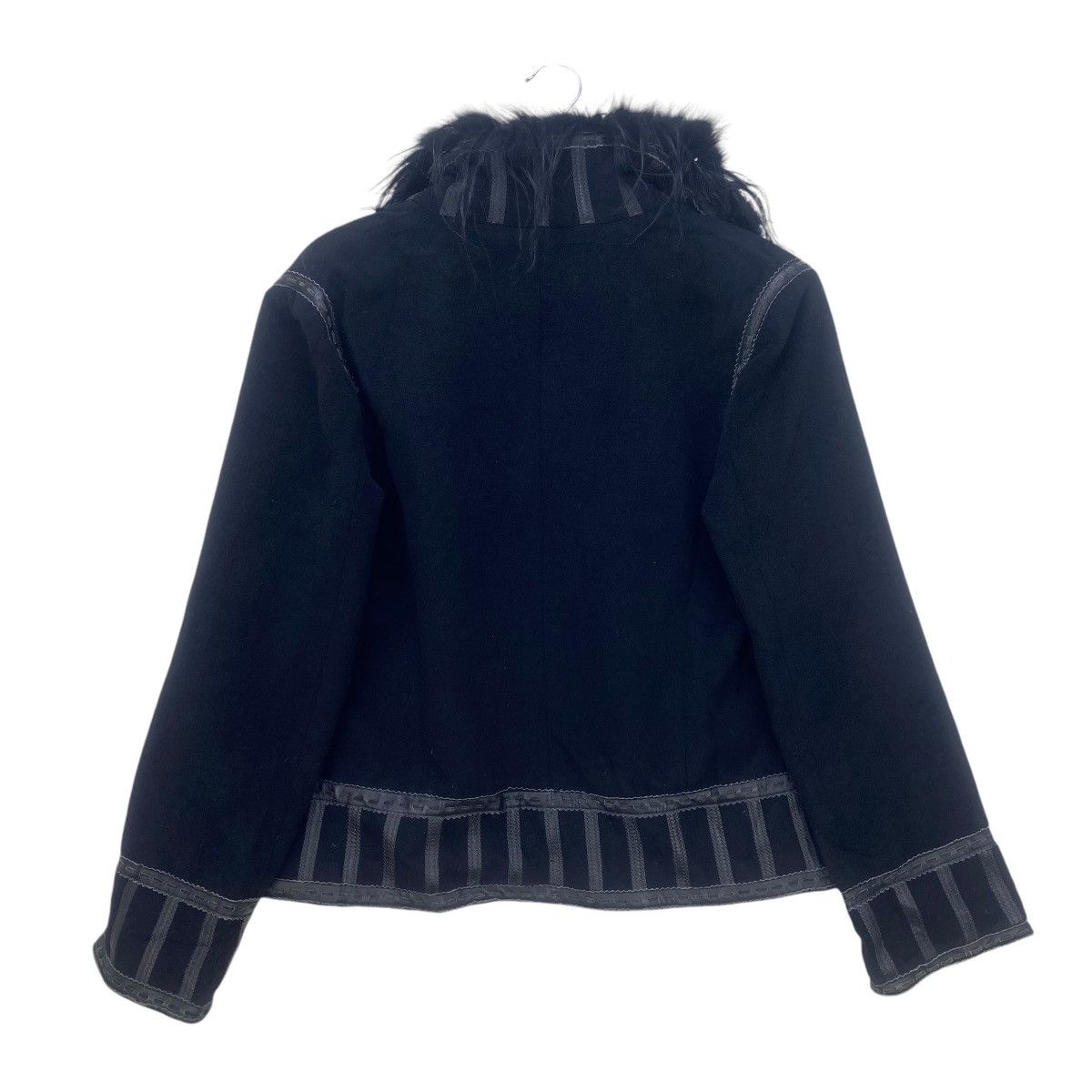 Japanese Brand Japanese Brand Blue Fox Fur Lamb Leather Wool Coat Size M / US 6-8 / IT 42-44 - 3 Thumbnail