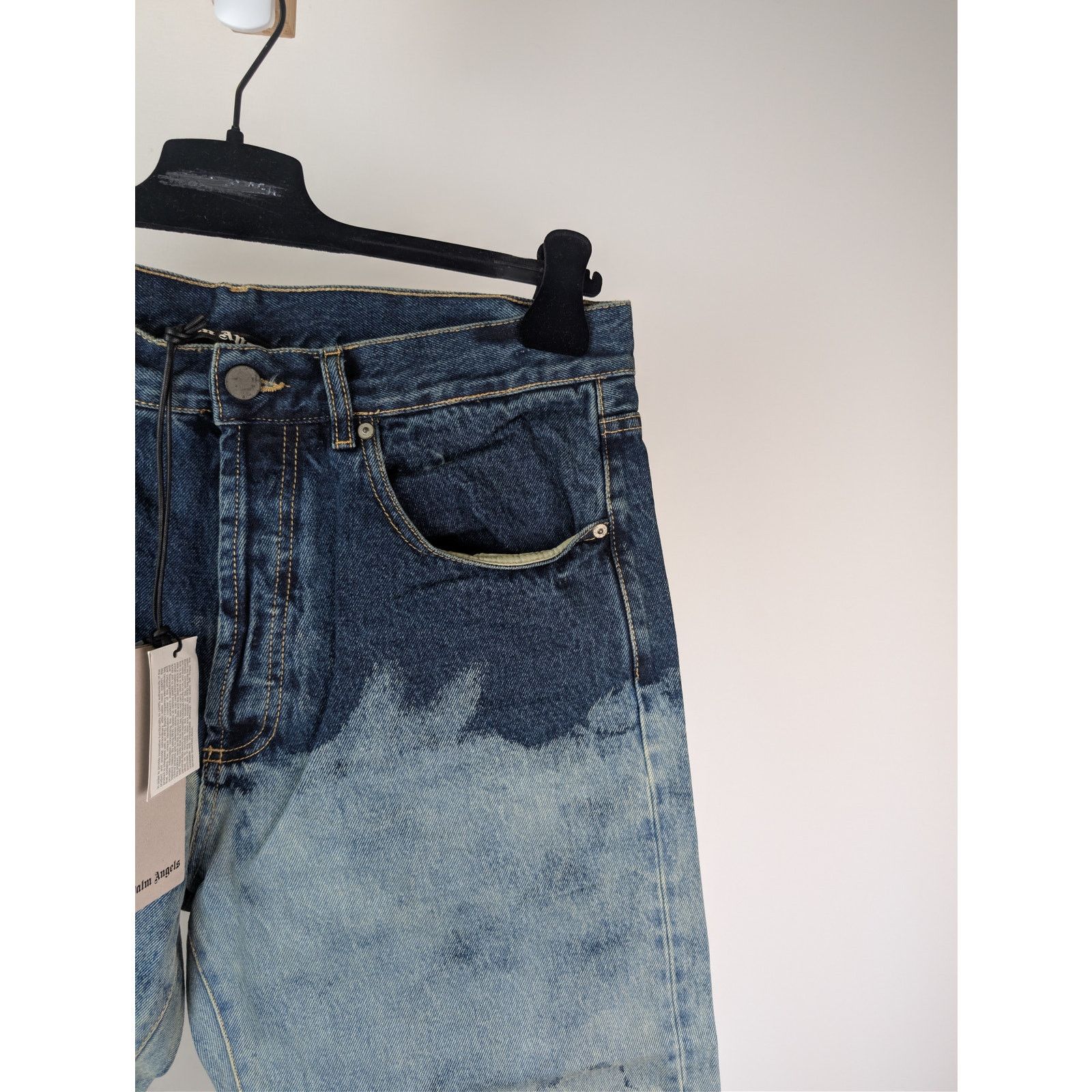 Palm Angels o1rshd1 Cloud Wash 5-Pocket Loose Denim Pants in Light Blue Size US 34 / EU 50 - 5 Thumbnail