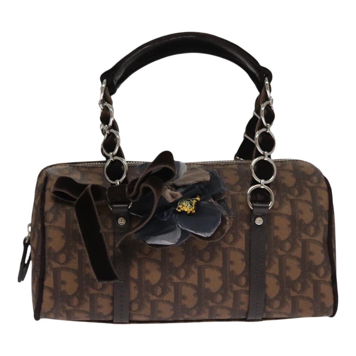 Dior Trotter Brown Canvas Handbag (Pre-Owned) Size ONE SIZE - 1 Thumbnail