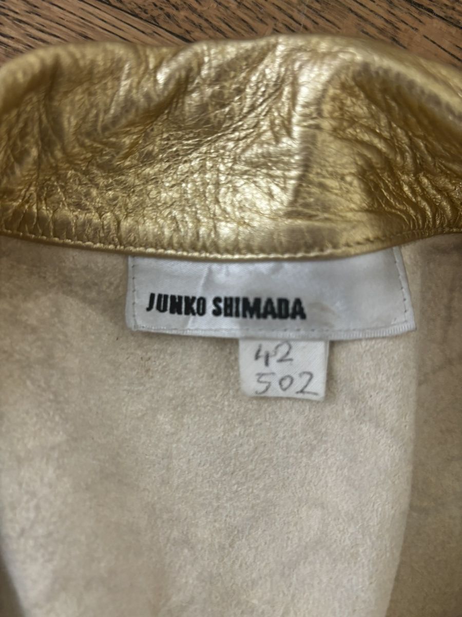 Junko Shimada Junko Shimada Gold Leather Jacket Size M / US 6-8 / IT 42-44 - 4 Thumbnail
