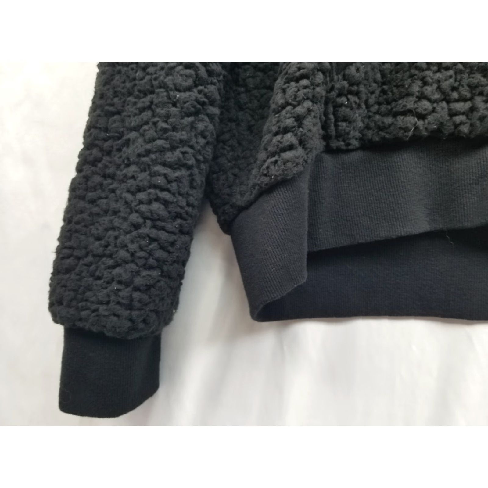 Vintage Marc New York Jacket Womens Large Black Sherpa Full Zip Long Sleeve Hooded Size L / US 10 / IT 46 - 3 Thumbnail