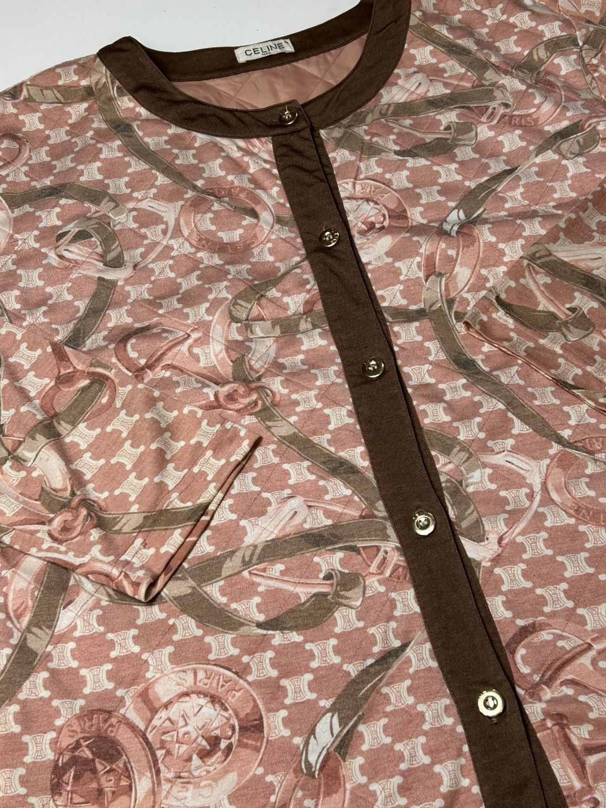 Celine × Designer CELINE MONOGRAM BUTTON UP CARDIGAN Size M / US 6-8 / IT 42-44 - 3 Thumbnail
