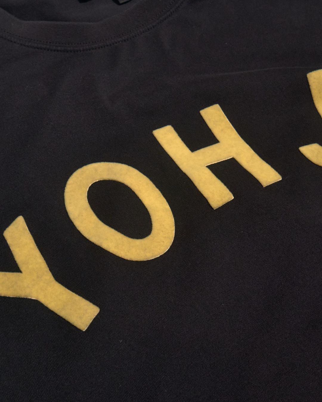 Y-3 FW19 Yohji Yamamoto Velvet Text LS Shirt Size US L / EU 52-54 / 3 - 3 Thumbnail