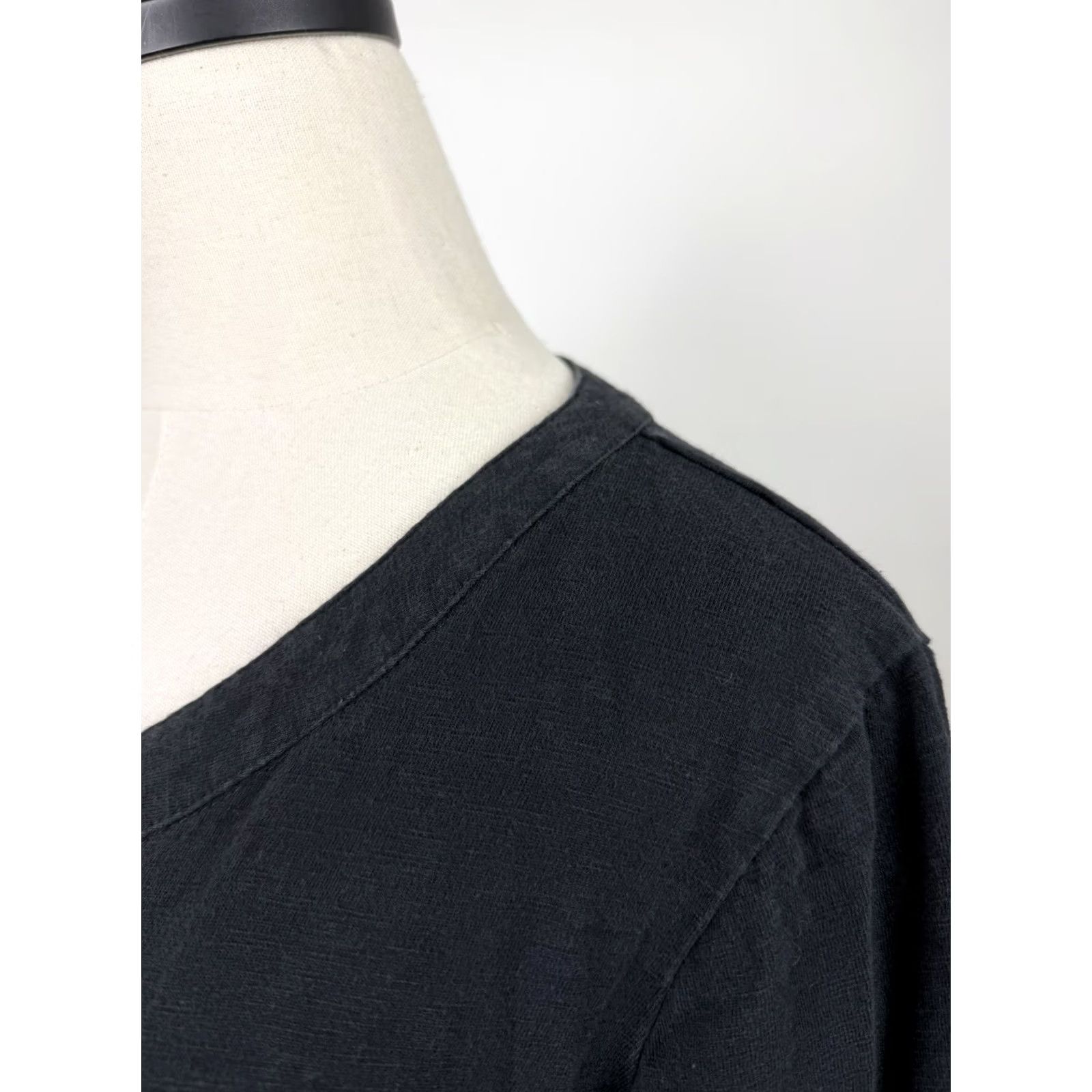Vintage Fresh Produce Shirt Womens Medium Black Cotton 3/4 Sleeve Button Front Blouse Size M / US 6-8 / IT 42-44 - 4 Thumbnail
