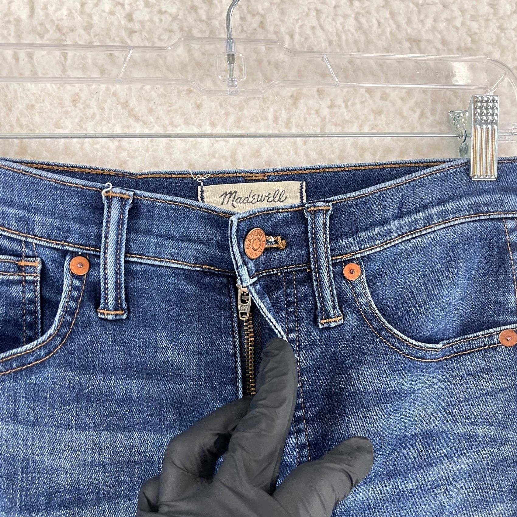Madewell Madewell High-Rise Skinny Jeans Womens Size 26 Blue Denim Casual 10" Size 26" / US 2 / IT 38 - 5 Thumbnail