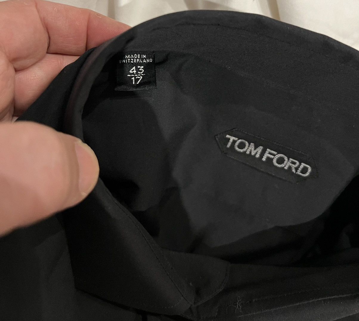 Tom Ford TOM FORD Black Dress Shirt Size 17 43 Long Sleeves Cotton Size US L / EU 52-54 / 3 - 9 Thumbnail