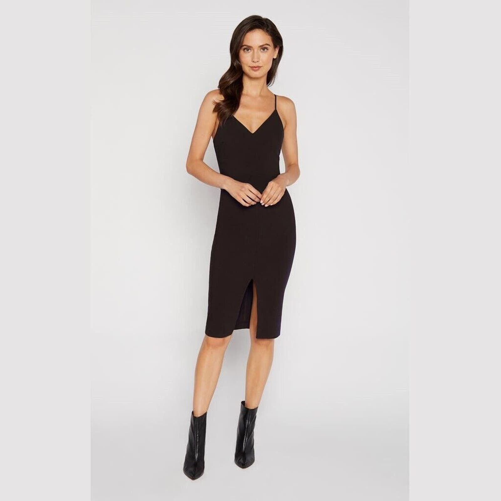 image of Likely Women's Black Brooklyn Midi Dress Size Us 12