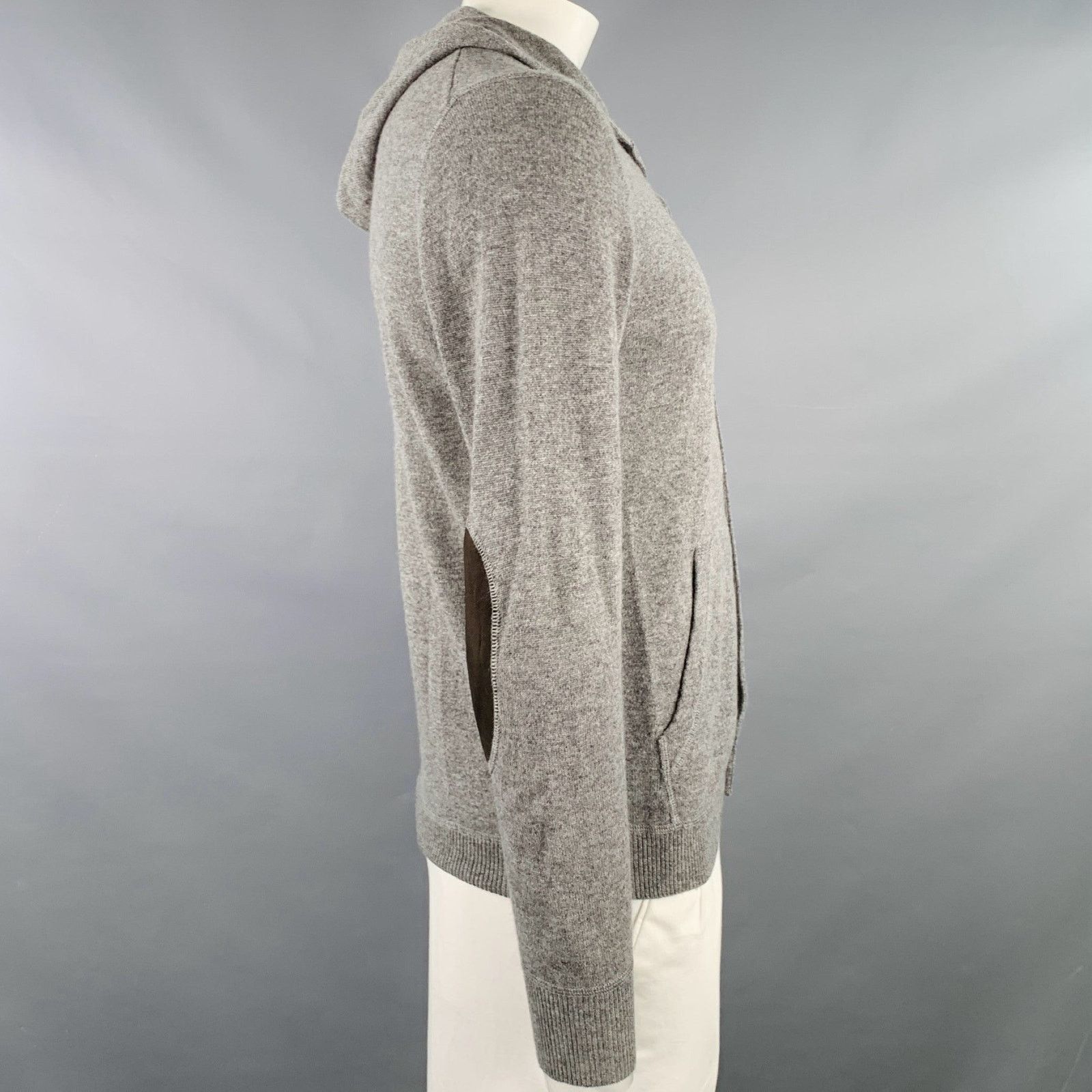 Hartford HARTFORD Size L Grey Heather Wool Cashmere Hoodie Cardigan Size US L / EU 52-54 / 3 - 2 Thumbnail