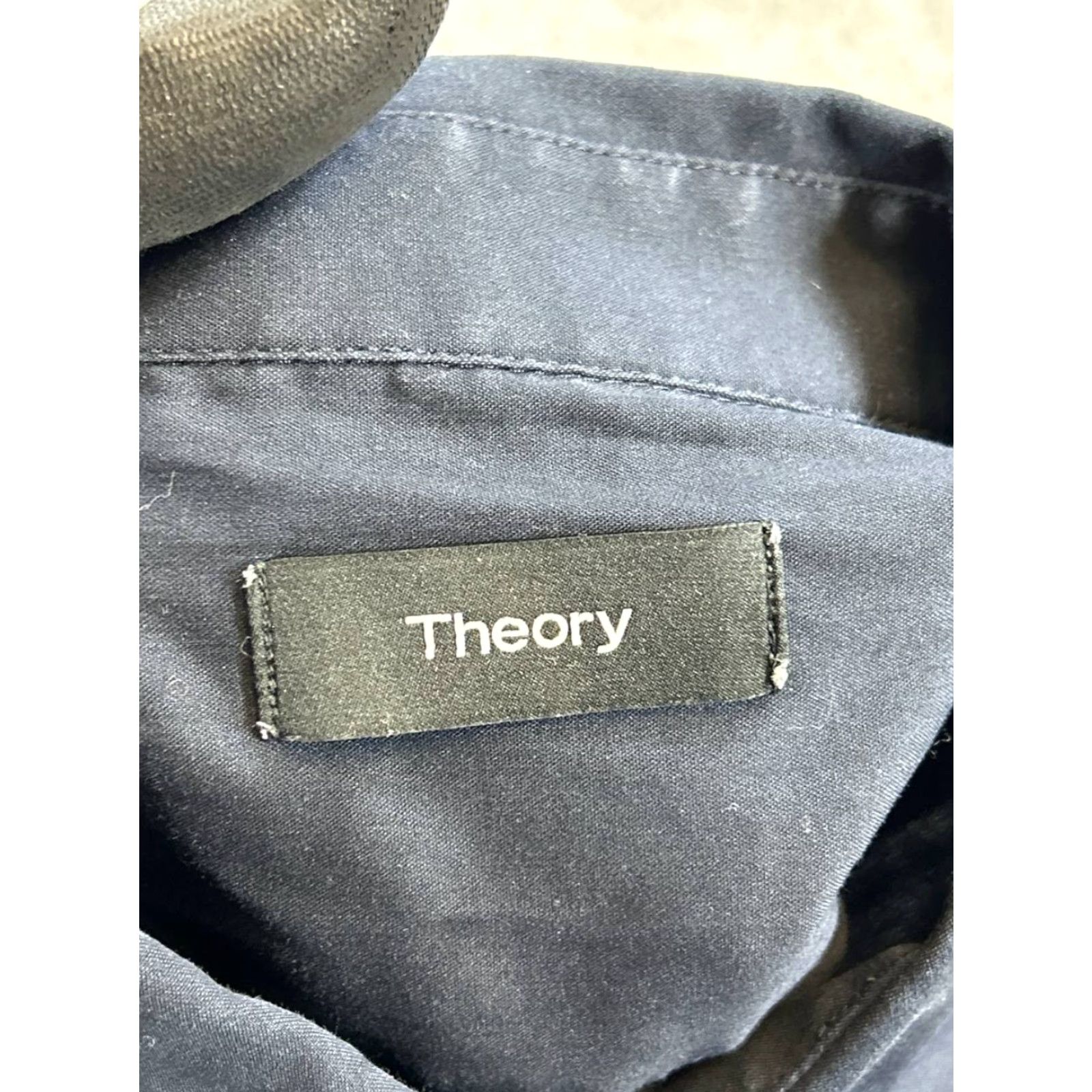 Theory Theory Shirt Mens M Blue Cotton Button-Up Collared Regular Size US M / EU 48-50 / 2 - 3 Thumbnail