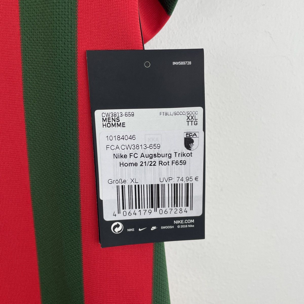 Nike FC Augsburg Niklas Dorsch Home Nike Jersey Shirt 2021/2022 Size US XXL / EU 58 / 5 - 5 Thumbnail
