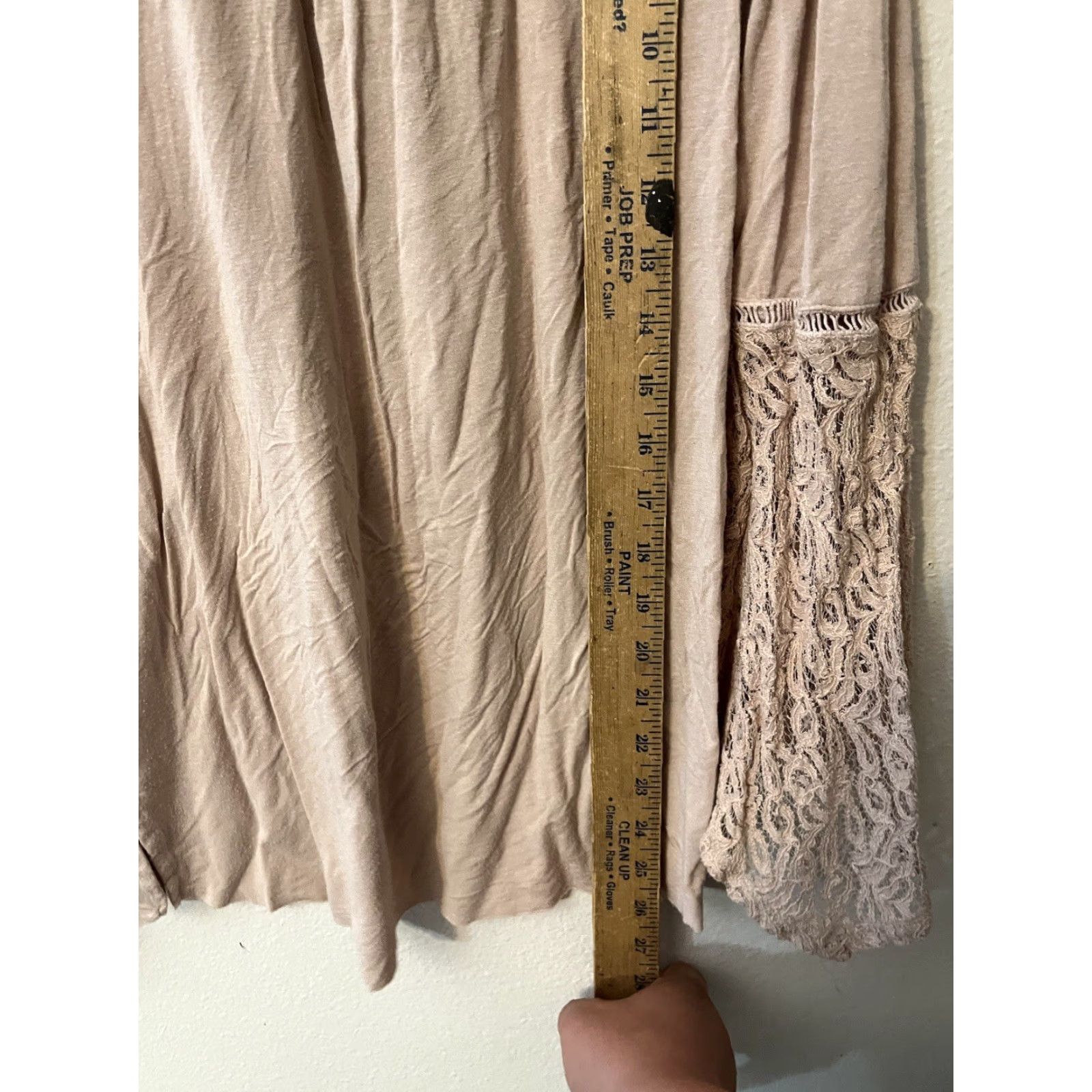 Vintage Democracy Blouse Long Sleeve Lace Trim Stretch Pink M Womens Size M / US 6-8 / IT 42-44 - 4 Thumbnail
