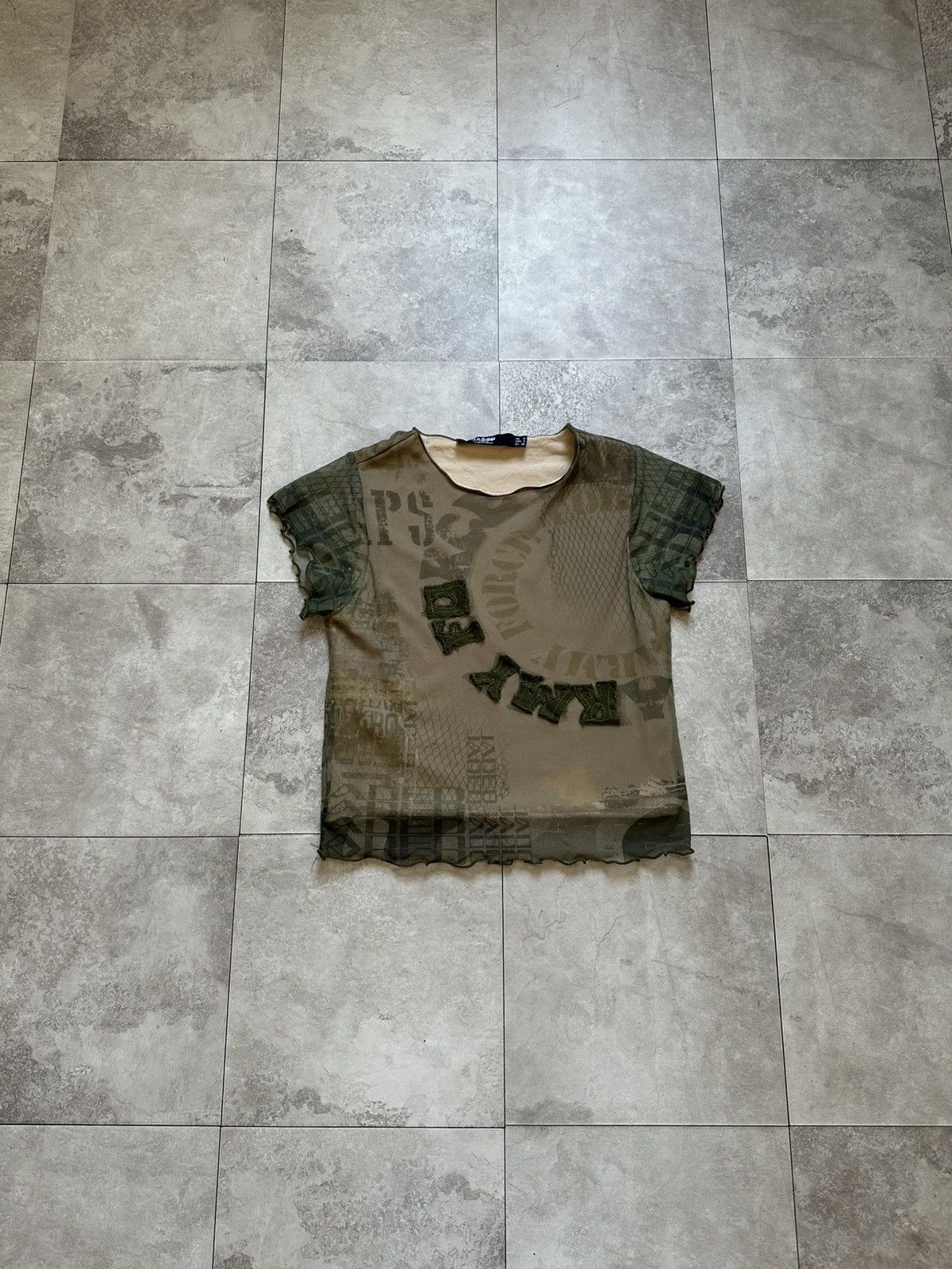 Jaded London Jaded London Y2K Military Mesh Top Punk T-Shirt LGB Vibe Size S / US 4 / IT 40 - 1 Thumbnail