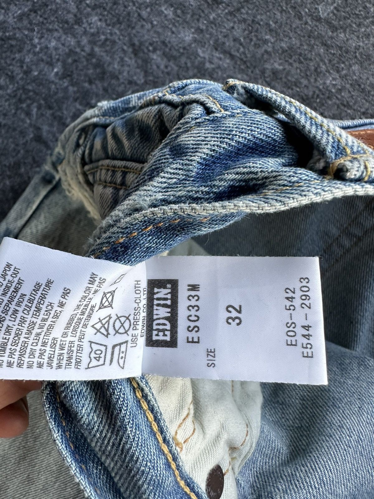 Edwin × Hysteric Glamour × Vintage Vintage Edwin 544 Selvedge Washed Blue Denim D474 Size US 32 / EU 48 - 17 Thumbnail