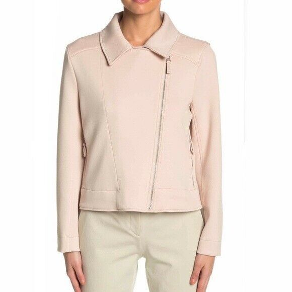 Other ⭐Womens Moto Jacket 2X Max Studio Rayon Blush Dusty Pink Str Size XXL / US 16-18 / IT 52-54 - 2 Thumbnail