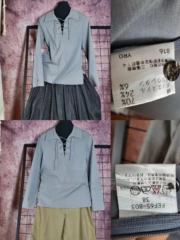 Burberry Burberry Gray Cotton Blend Long Sleeve Shirt. Size M / US 6-8 / IT 42-44 - 1 Thumbnail