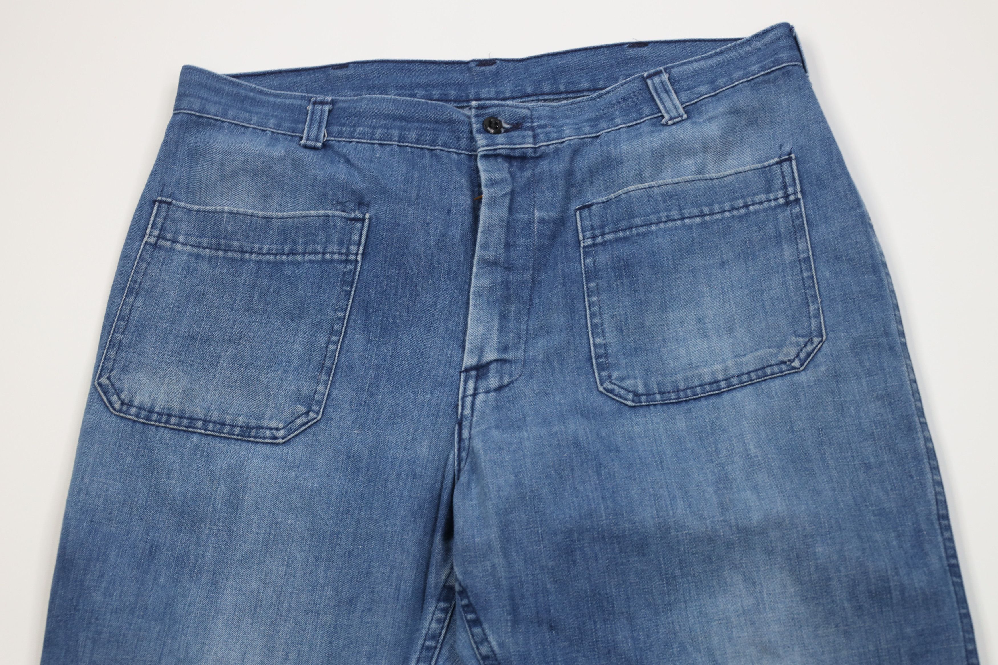 Vintage Vintage 70s Vietnam War USGI Bell Bottoms Denim Jeans USA Size US 34 / EU 50 - 2 Thumbnail