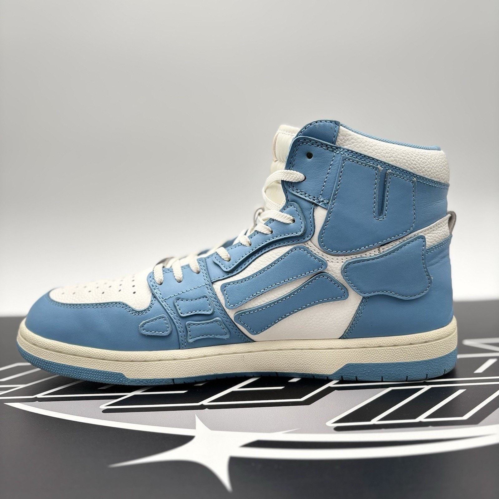 Amiri Amiri Skel High Top ' Powder Blue White ' | GOOD CONDITION! Size US 13 / EU 46 - 4 Thumbnail