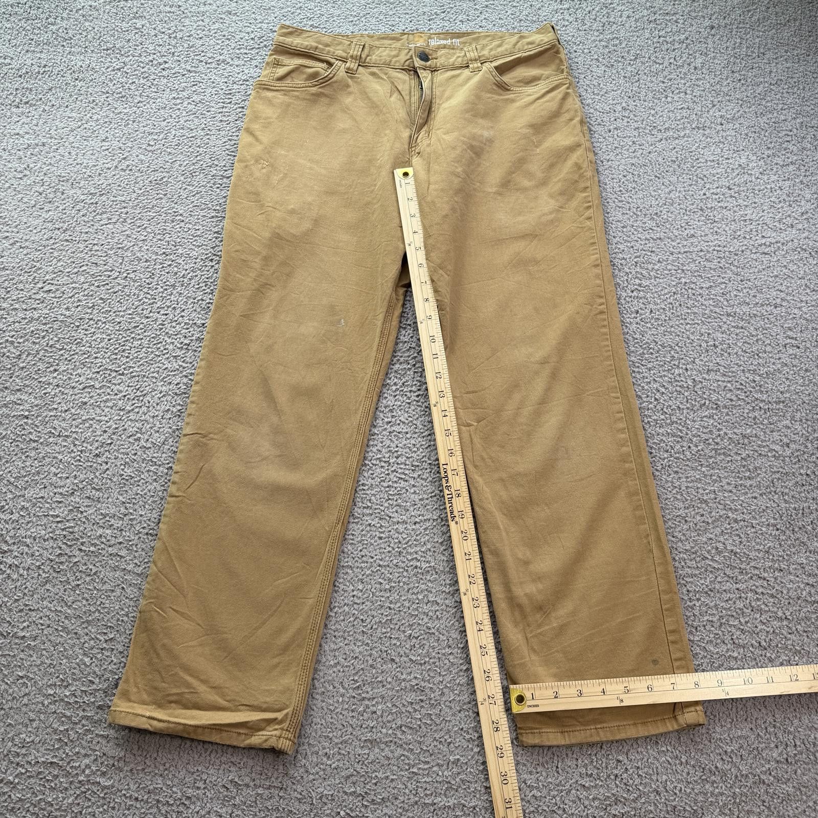Carhartt Carhartt Relaxed Fit Work Pants Mens 34x30 Tan Duck Canvas Size US 34 / EU 50 - 4 Thumbnail