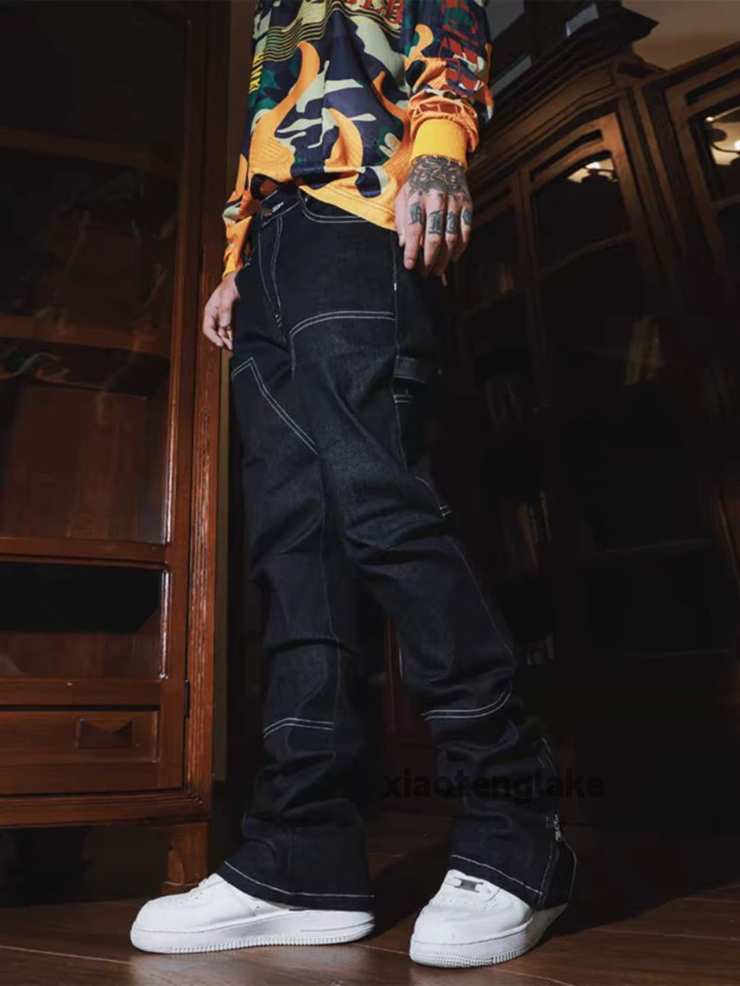 Designer × Jean × Vintage zipper utility skate hiphop carpenter work cargo jeans Size US 36 / EU 52 - 8 Thumbnail