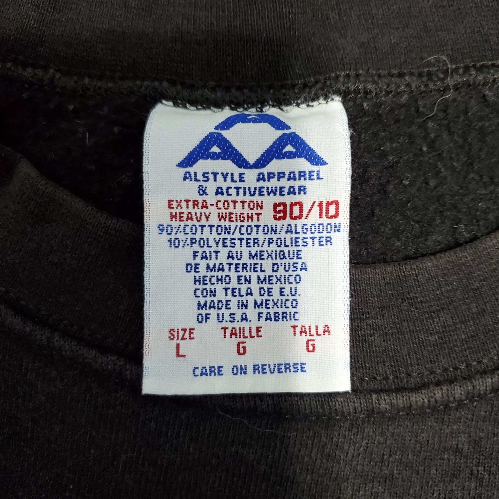 AAA VINTAGE Alstyle Sweatshirt Mens L Black Crew Neck Las Vegas Embroidered Graphic Print Rare AAA TAG Size US L / EU 52-54 / 3 - 6 Thumbnail