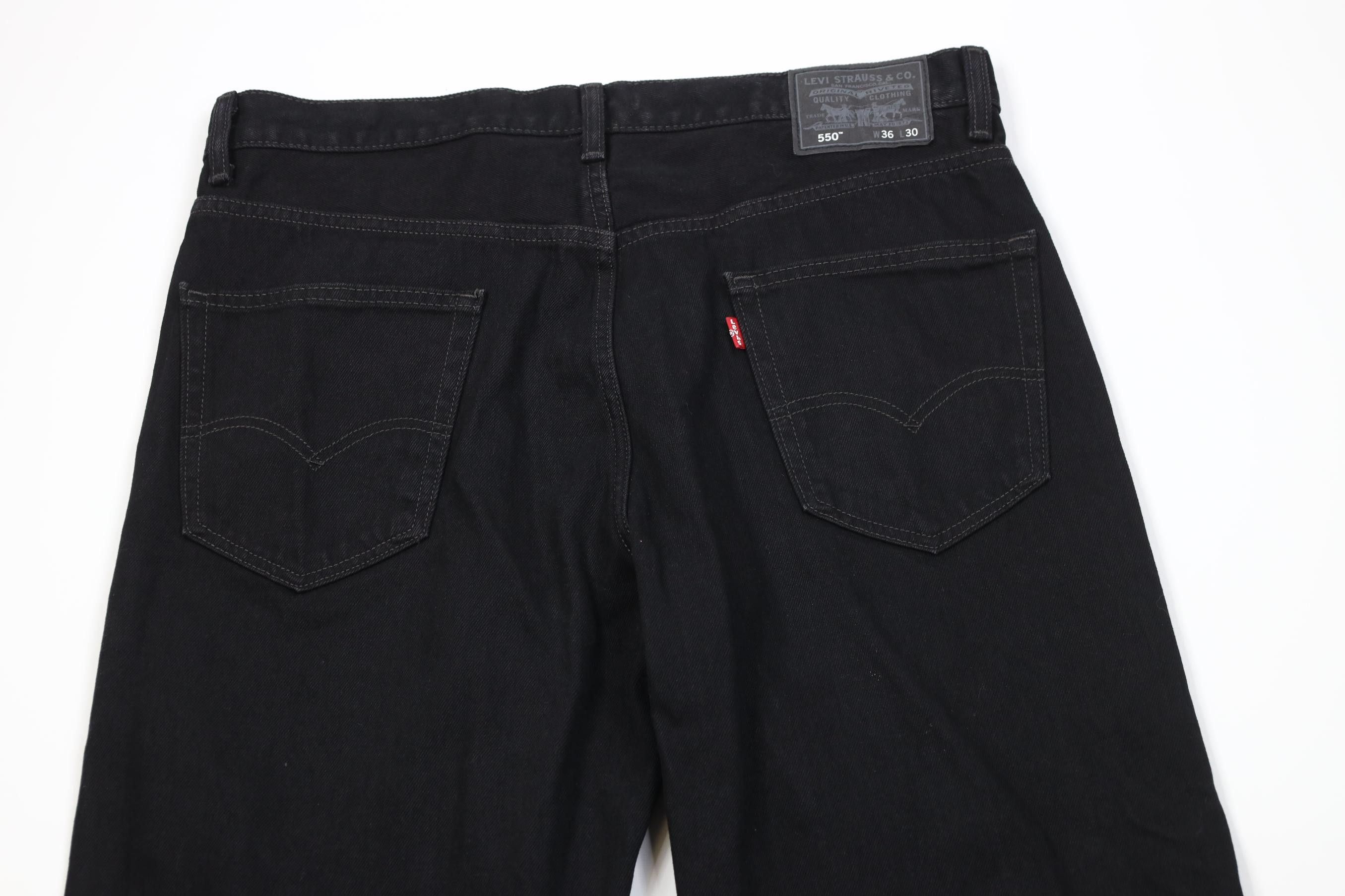 Levi's Vintage Y2K Levis 550 Relaxed Fit Denim Jeans Black Cotton Size US 36 / EU 52 - 11 Thumbnail