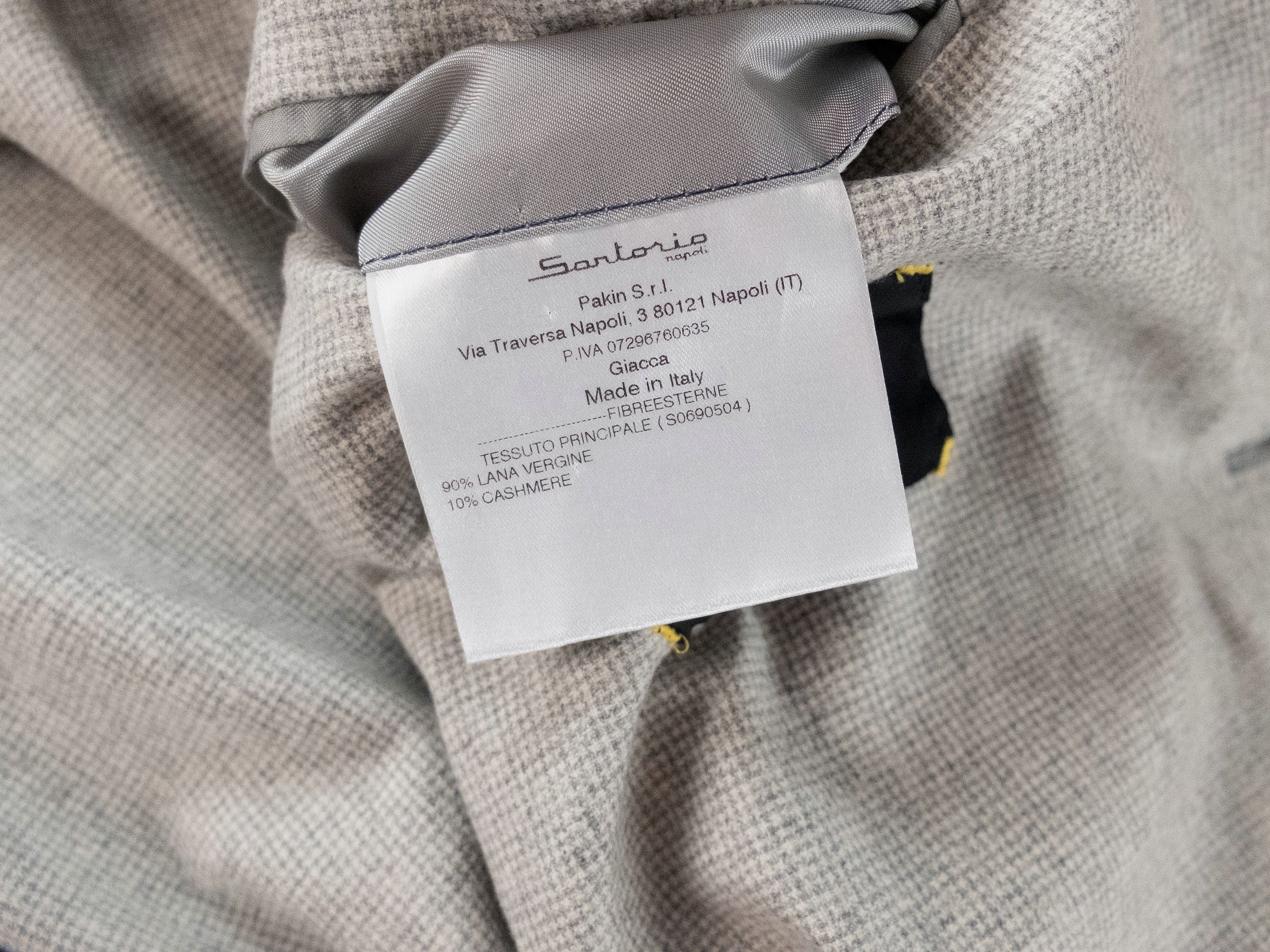 SARTORIO SARTORIO Napoli by Kiton light gray wool cashmere suit 44 54 Size 44R - 10 Thumbnail