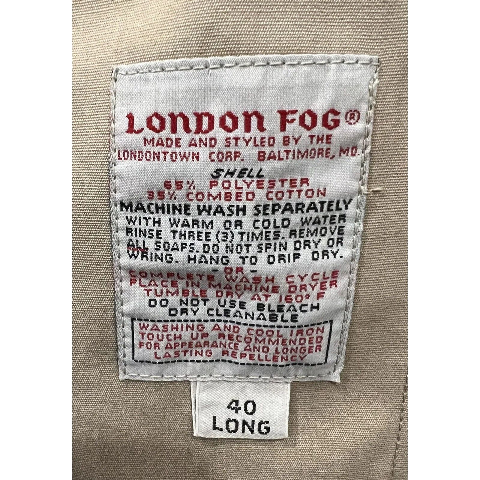 London Fog Vintage London Fog Lined Textured Polyester Trench Womens 16 Size XXL / US 16-18 / IT 52-54 - 3 Thumbnail