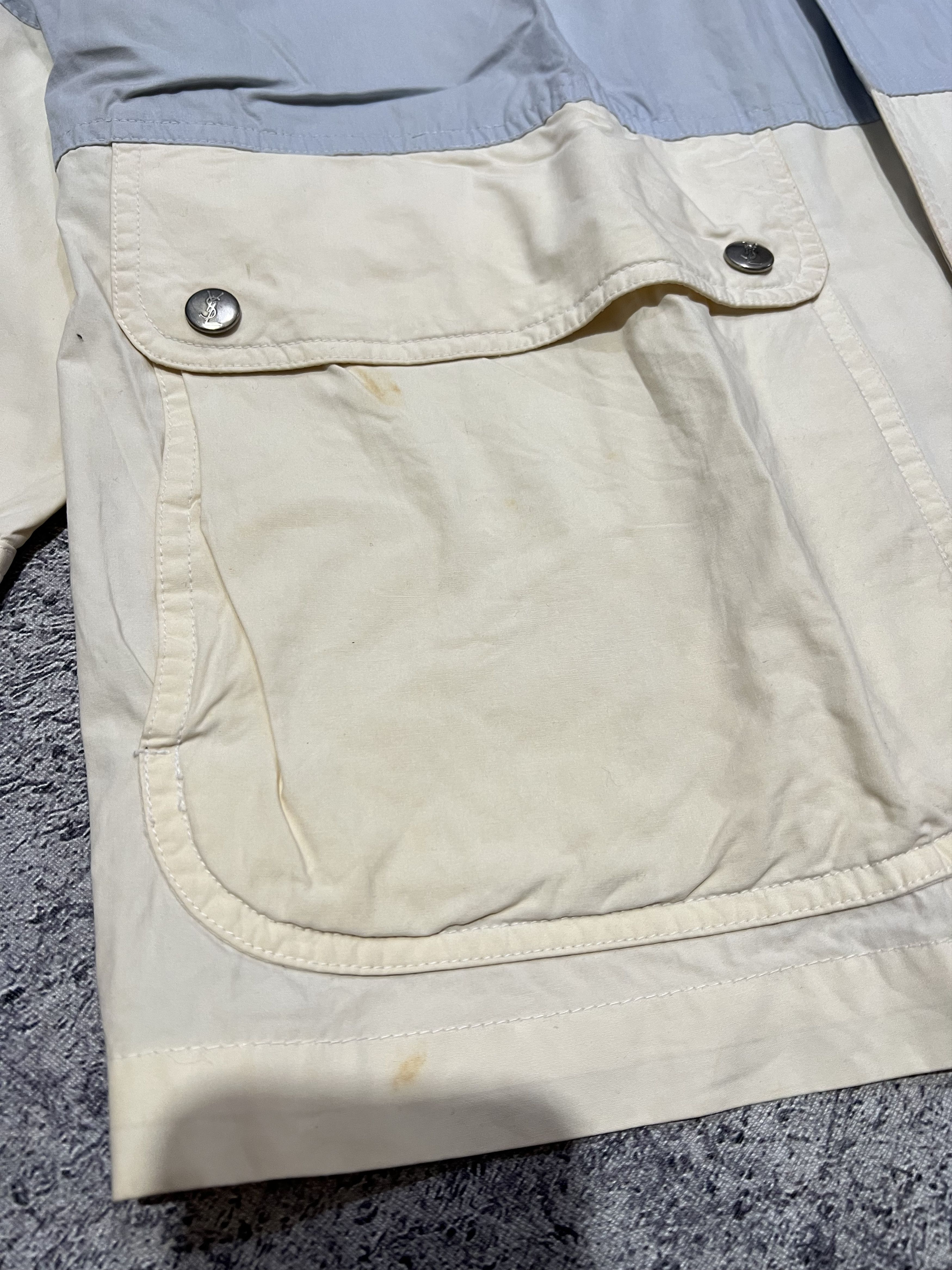 Saint Laurent Paris Vintage 90s Yves Saint Laurent Pour Homme Twotone Jacket Size US XL / EU 56 / 4 - 8 Thumbnail