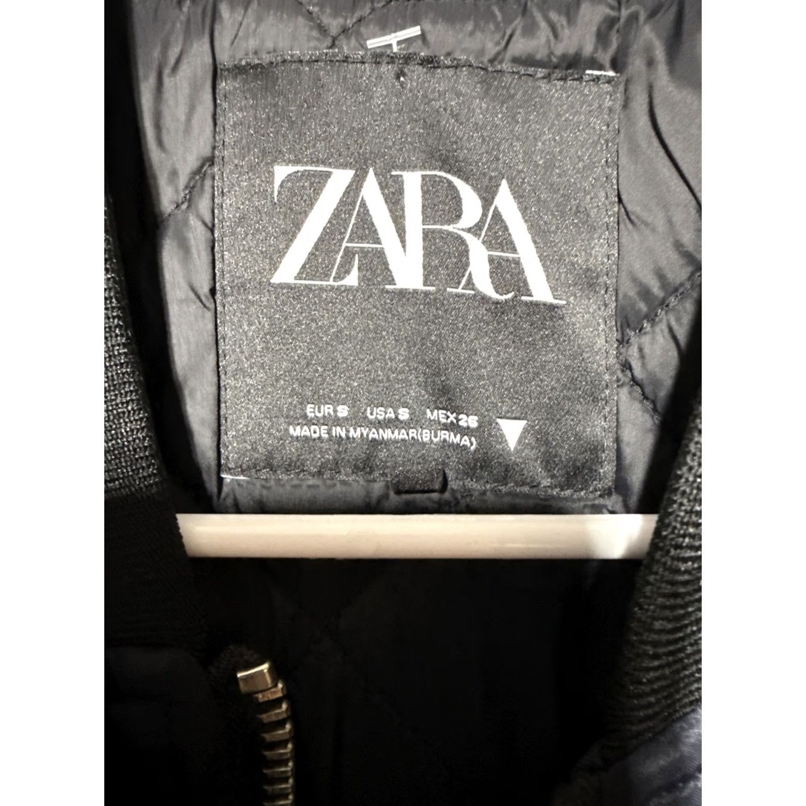Zara Zara MA-1 Bomber Jacket Dark Blue Women’s Size S Oversized Zip Snap Polyester Lining Regular Size S / US 4 / IT 40 - 7 Thumbnail