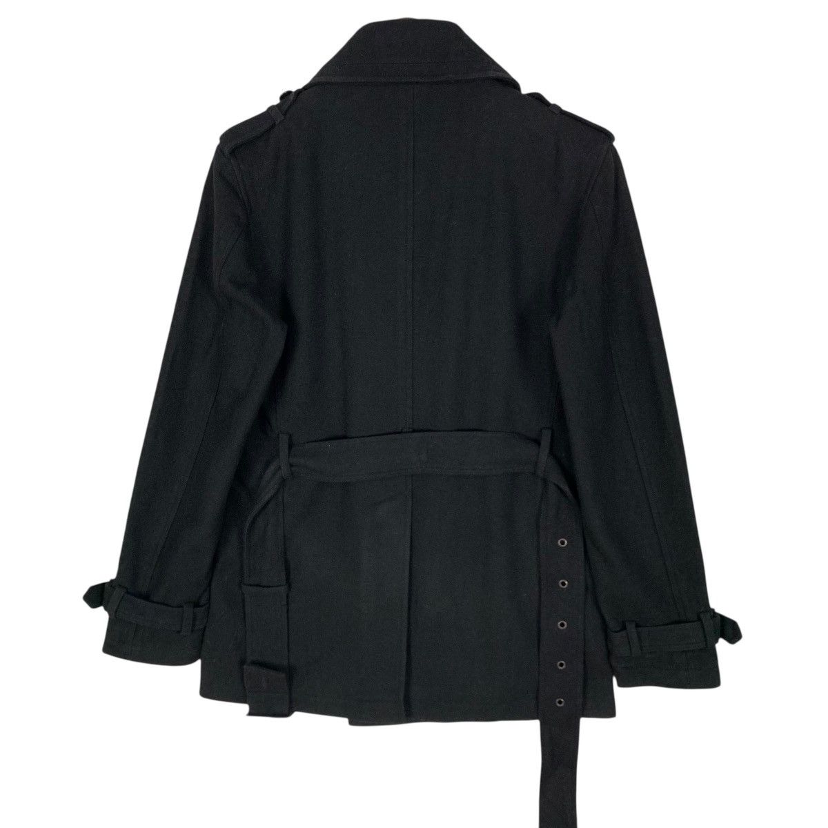 If Six Was Nine Vintage Semanticdesign Wool Short Trench Coat Black Size US S / EU 44-46 / 1 - 18 Thumbnail