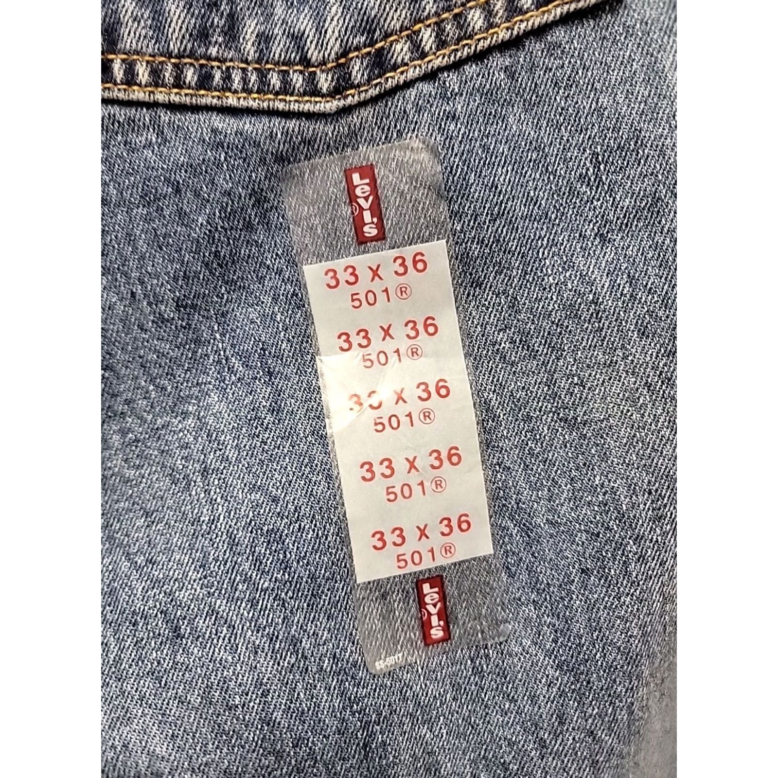 Levi's VINTAGE Levi's 501 Jeans Men 33x36 Blue Denim Straight 5-Pocket NWT Regular Cut Mid Rise Vintage Denim Jeans Mens Size US 33 - 3 Thumbnail