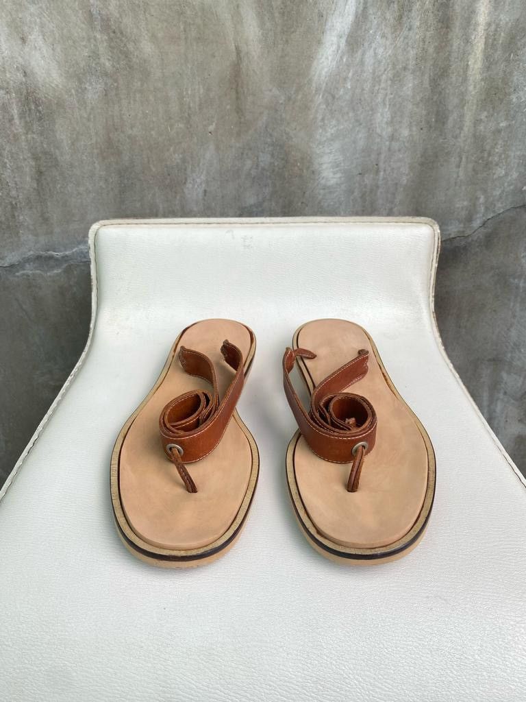 Issey Miyake Spiral Strap Low Heel Sandals Size US 7 / IT 37 - 9 Thumbnail