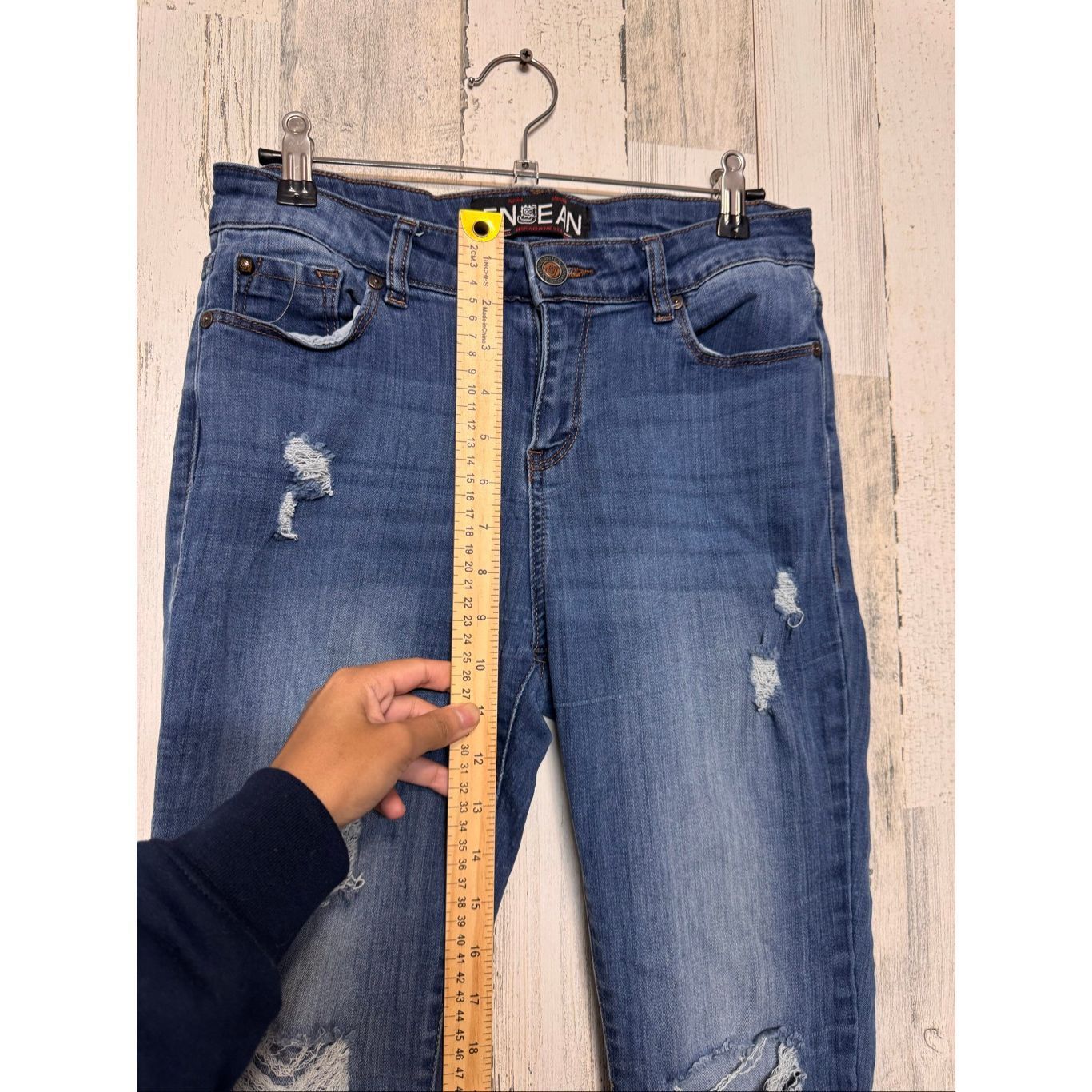 Other ENJEAN Distressed Skinny Jeans Medium Wash Size 9 Women’s Size 32" / US 10 / IT 46 - 7 Thumbnail