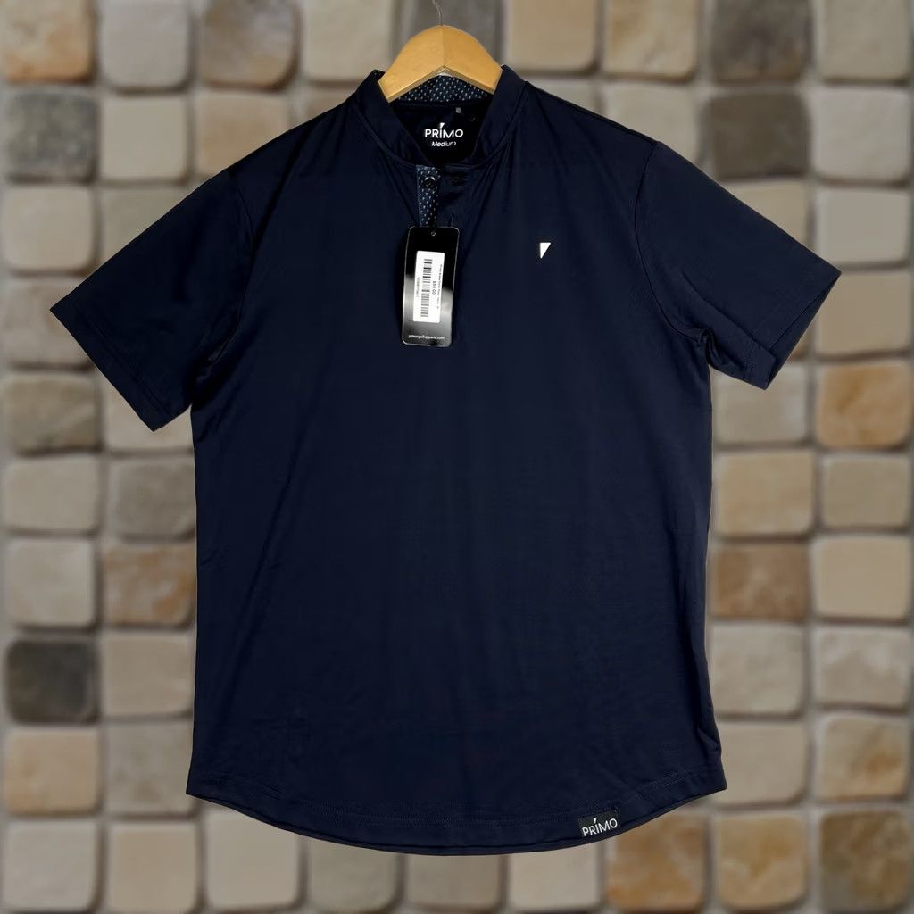 Vintage Primo Shirt Mens M Blue NWT Polo Medium Blade Collar Golf Performance Stretch Navy Size US M / EU 48-50 / 2 - 1 Thumbnail