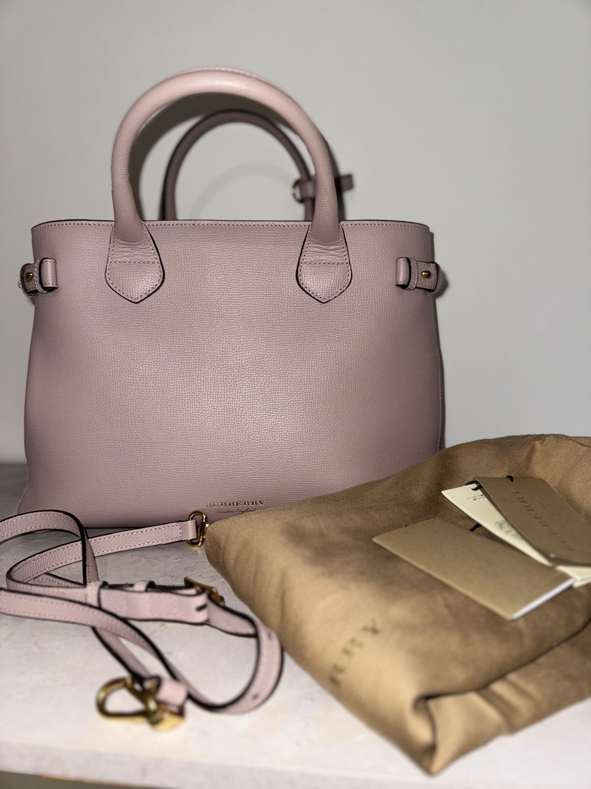 Burberry Top Handle Bag in Pink
