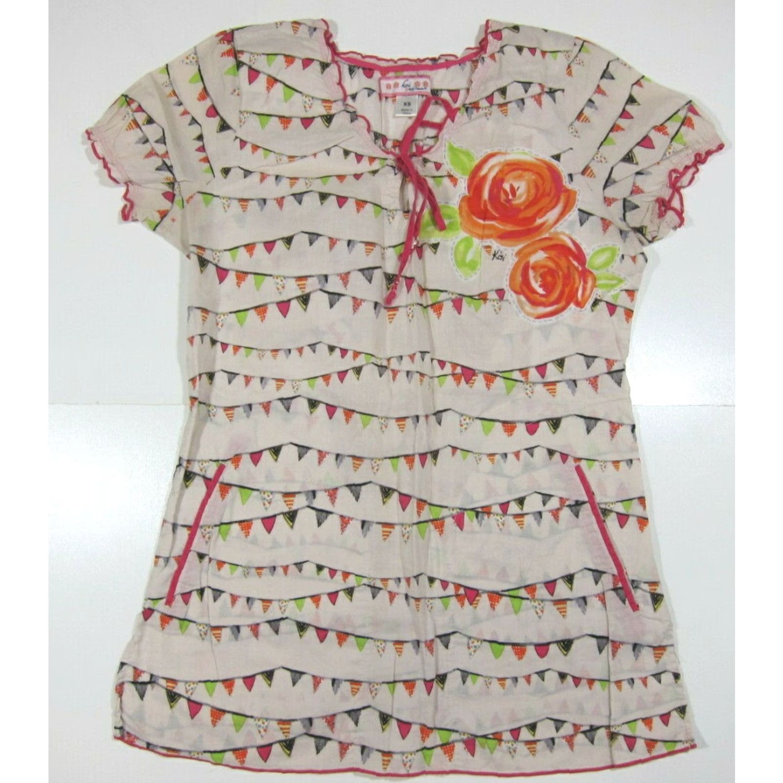 Koio Koi Kathy Peterson 100% Cotton Pink Floral Nurse Medical Scrub Top XS Unisex Shirt Pink Floral 100% Cotton Scrub Top XS Nurses Medical Koi Size US XS / EU 42 / 0 - 6 Thumbnail