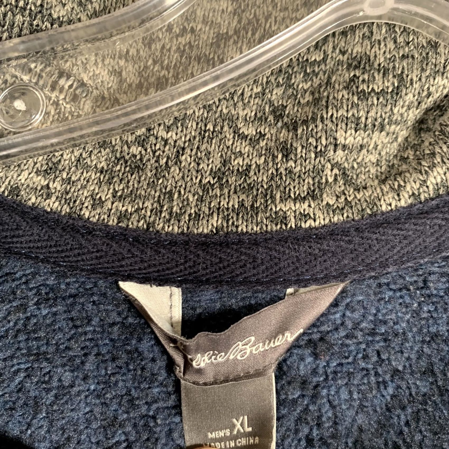 Eddie Bauer Eddie Bauer Mens XL Blue Fleece Pullover 1/4 Zip Hiking Casual Size US XL / EU 56 / 4 - 5 Thumbnail