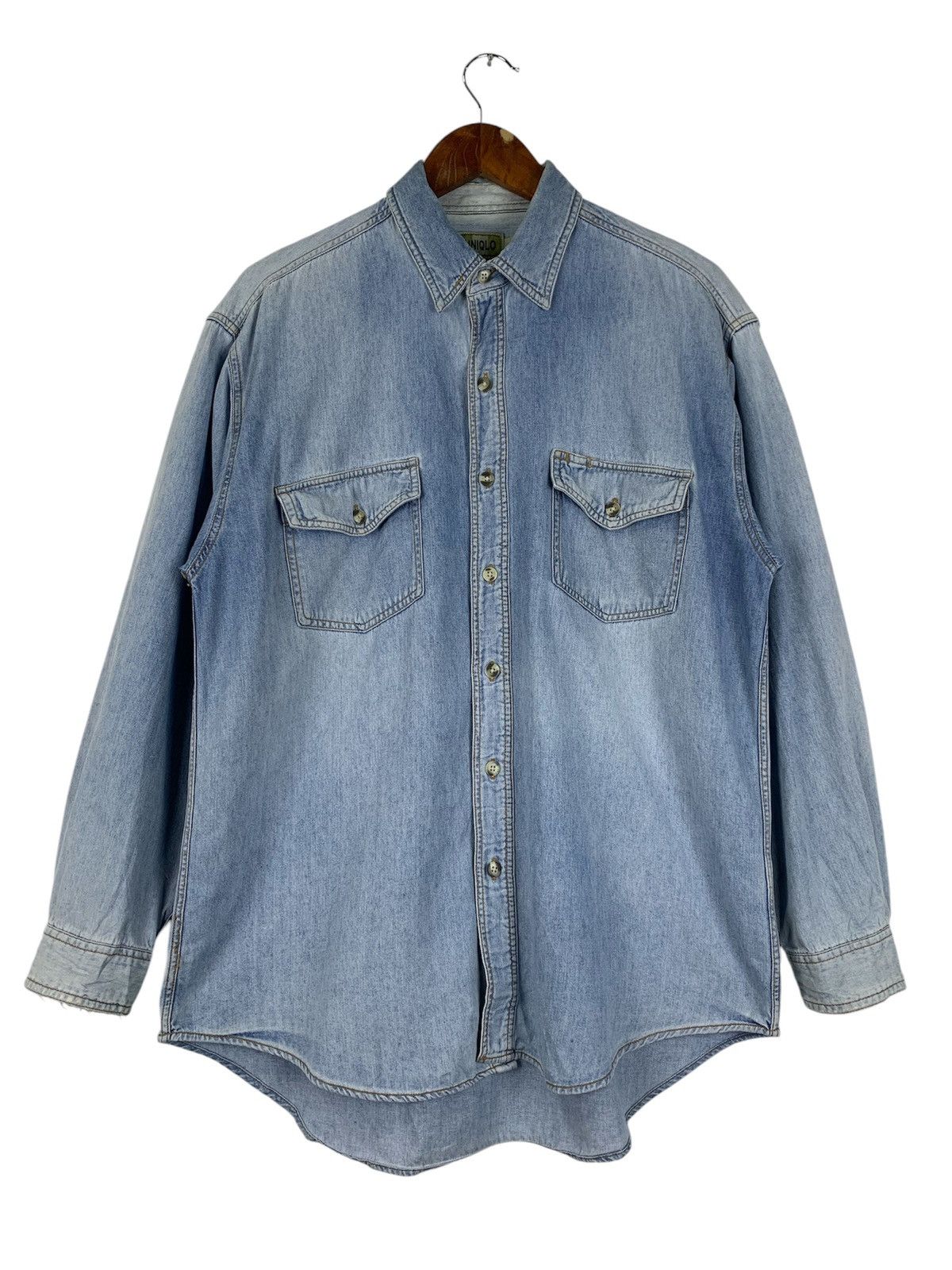 Uniqlo Vintage Uniqlo Denim Jacket Size US L / EU 52-54 / 3 - 1 Thumbnail