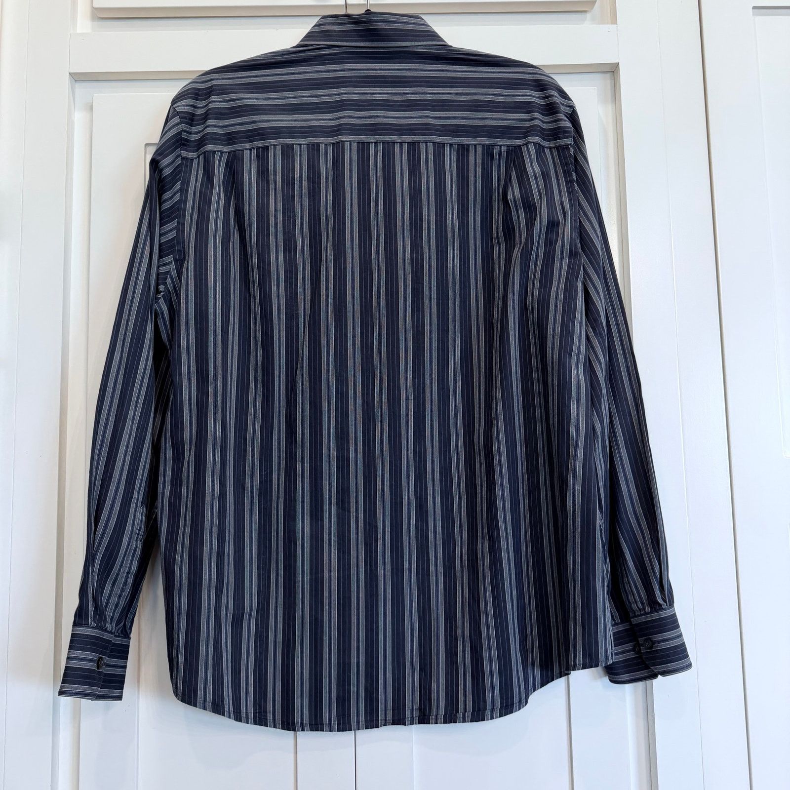 John Henry John Henry Navy Striped Button-Up Shirt Size US L / EU 52-54 / 3 - 2 Thumbnail
