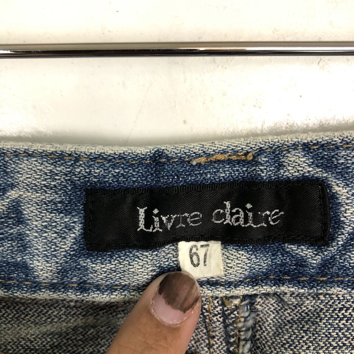 Japanese Brand 🔥RARE BOWCUT DISTRESSED DENIM JEANS LIVRE CLAIRE JAPAN Size US 28 / EU 44 - 12 Thumbnail