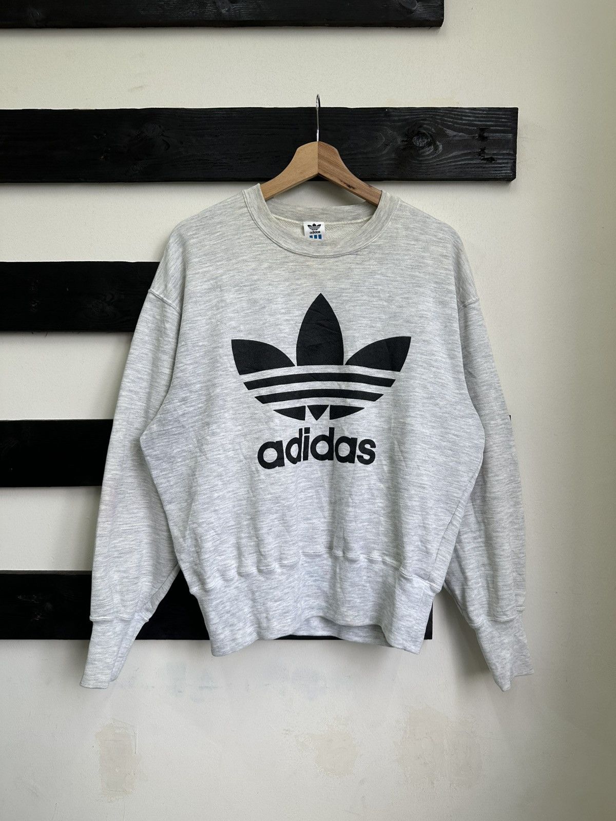 Adidas × Vintage Vintage Adidas Trefoils Crewneck Sweatshirt Size US S / EU 44-46 / 1 - 1 Thumbnail