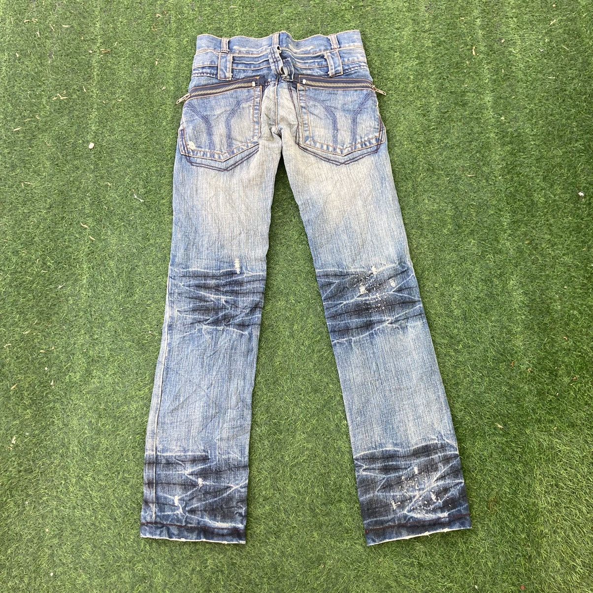 If Six Was Nine HERITAGE STONE FLARED DISTRESSED JEANS Size US 30 / EU 46 - 2 Thumbnail