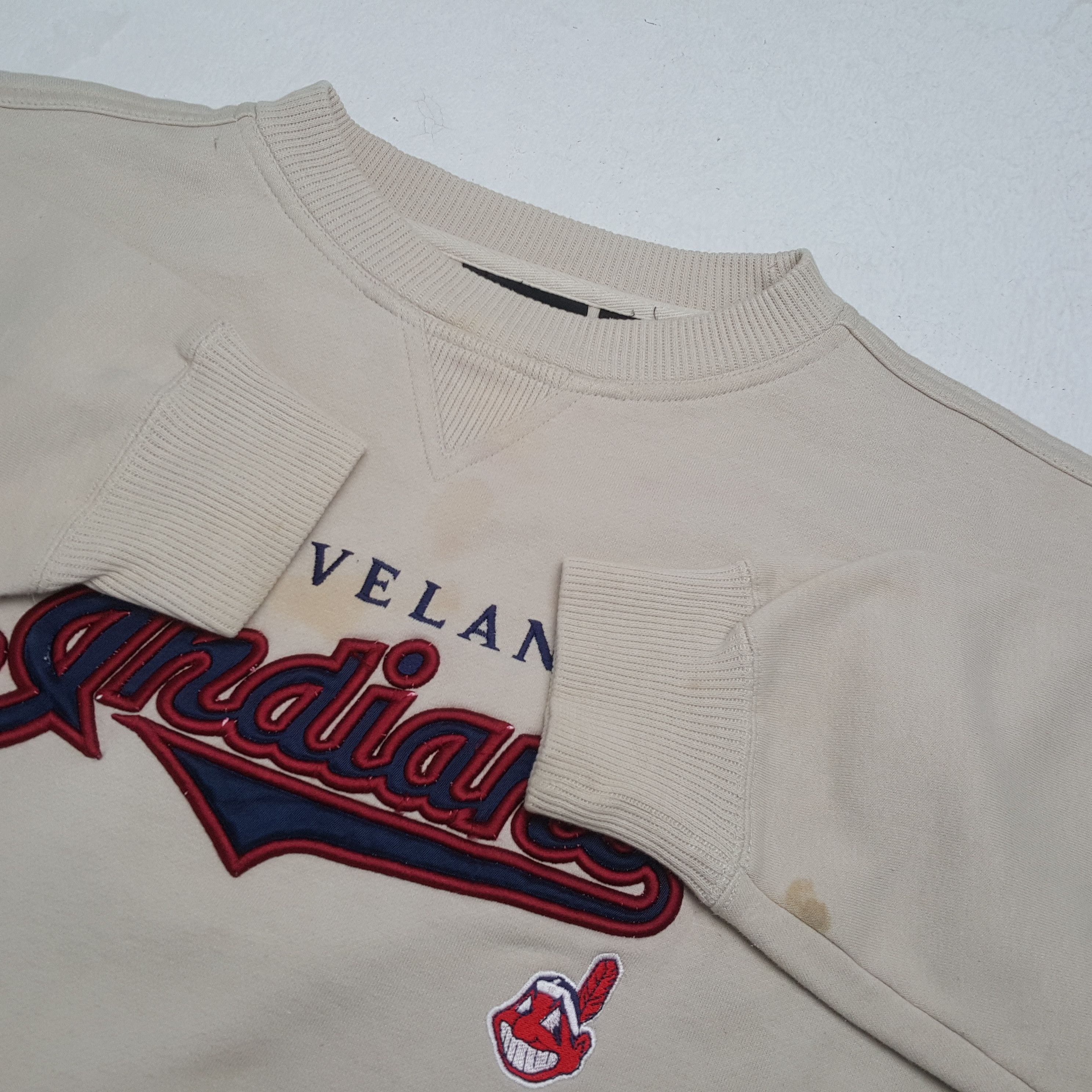 MLB × Vintage CLEVELAND INDIANS MLB Baseball Team Sweatshirt Size US XXL / EU 58 / 5 - 8 Thumbnail
