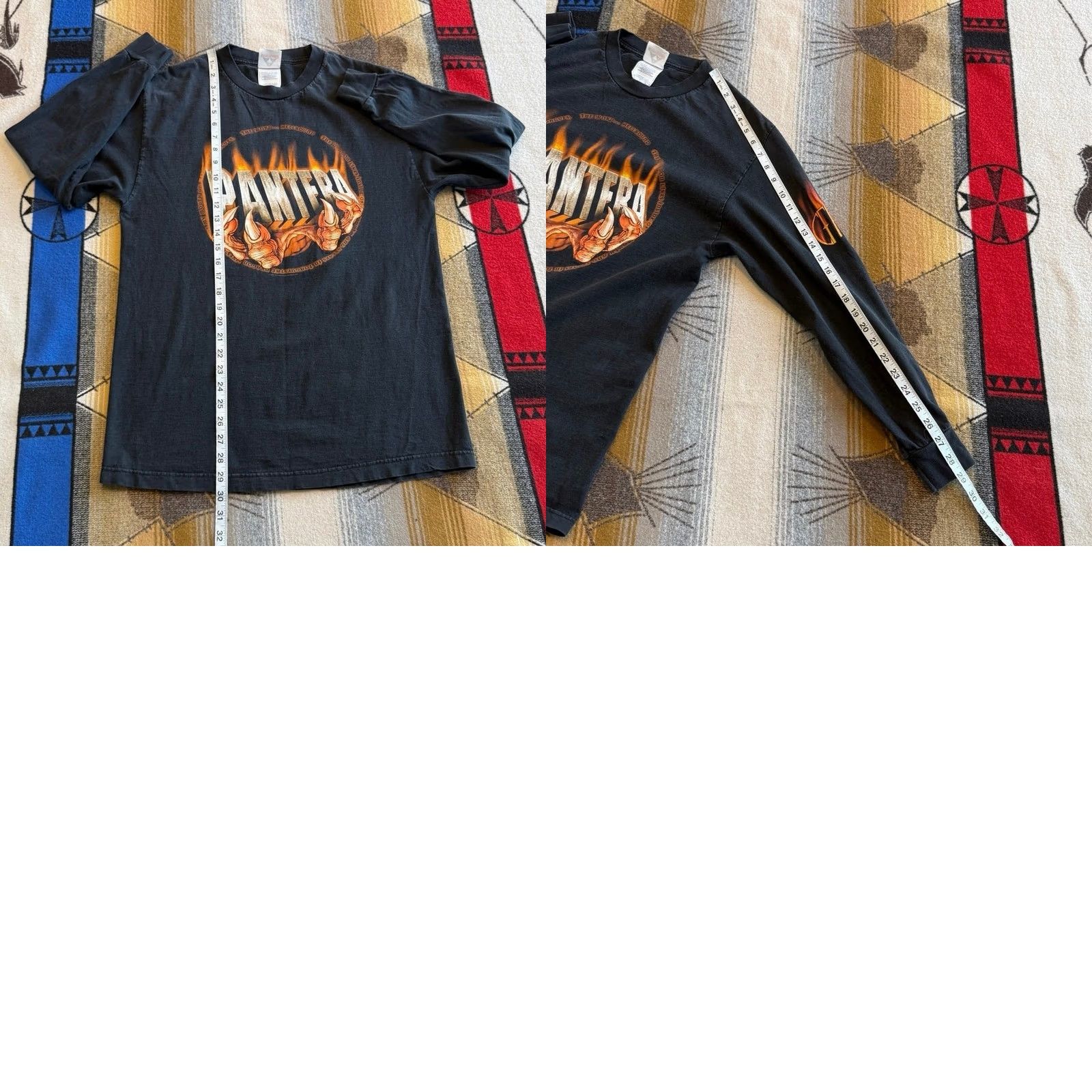 AAA VINTAGE Pantera Metal Band Y2K Rock Music Long Sleeve T-Shirt Large Mens Black 2003 Size US L / EU 52-54 / 3 - 8 Thumbnail