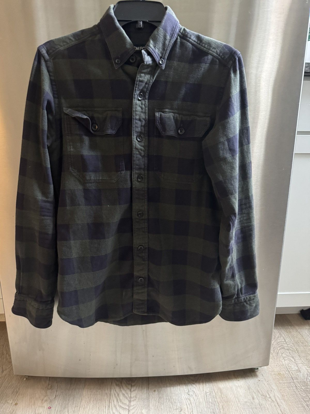 Tom Ford Tom Ford Flannel Short Size 38 Green/Navy Plaid Size US S / EU 44-46 / 1 - 1 Thumbnail