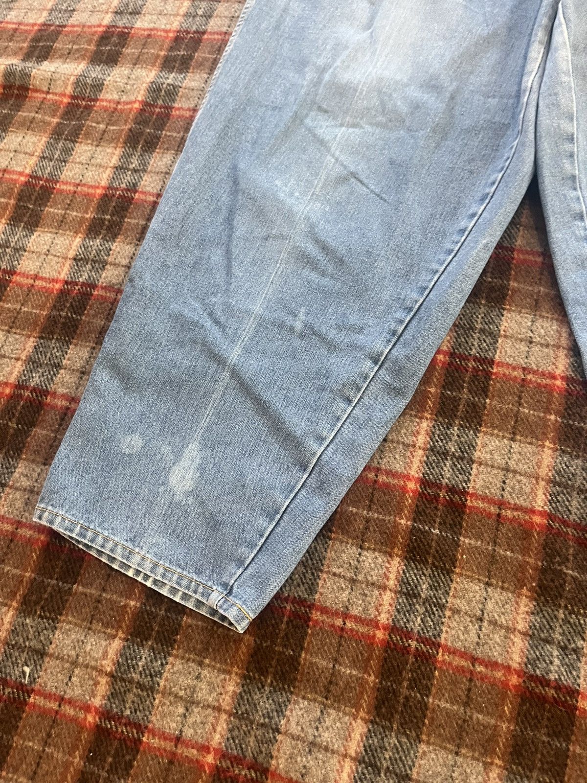 Other Vintage 90s super wide baggy pleated Light washed pants 36 Size US 35 - 2 Thumbnail